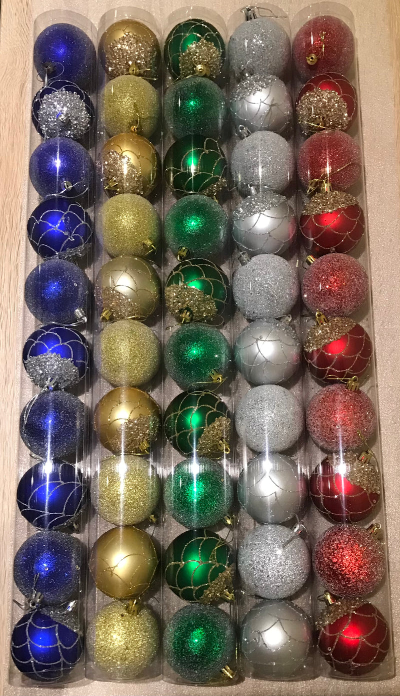 10 x Christmas Glitter Baubles