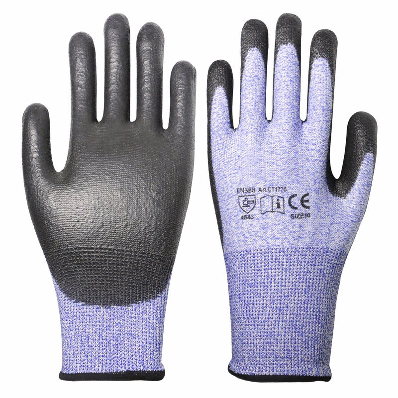 Cut Resistance Level 5 Blue/Black Gloves