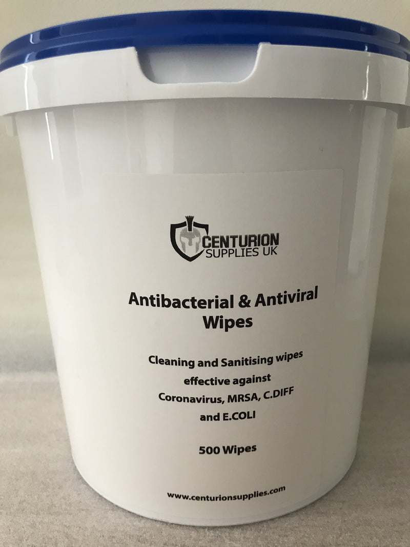 Antiviral and Antibacterial Wipes 500 per Tub